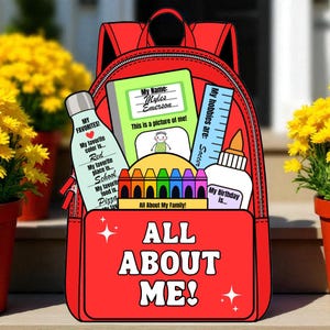 Back to School Crafts, First Day of School Activity, Daycare Preschool Kindergarten Classroom School Craft, Kids Back to School Printable