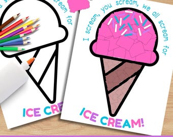 Kids Summer Crafts, Torn Paper Crafts, Ice Cream Craft, Easy Crafts for Summer, Crafts for Toddlers Coloring Pages, Daycare Preschool Crafts