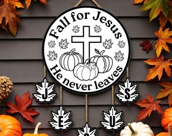 YaoChong Garden Flagge 'Fall For Jesus He Never Leaves' – Doppelseitig, 101.6x71.1 Cm, Aus Jute, Mit Herbstmotiven