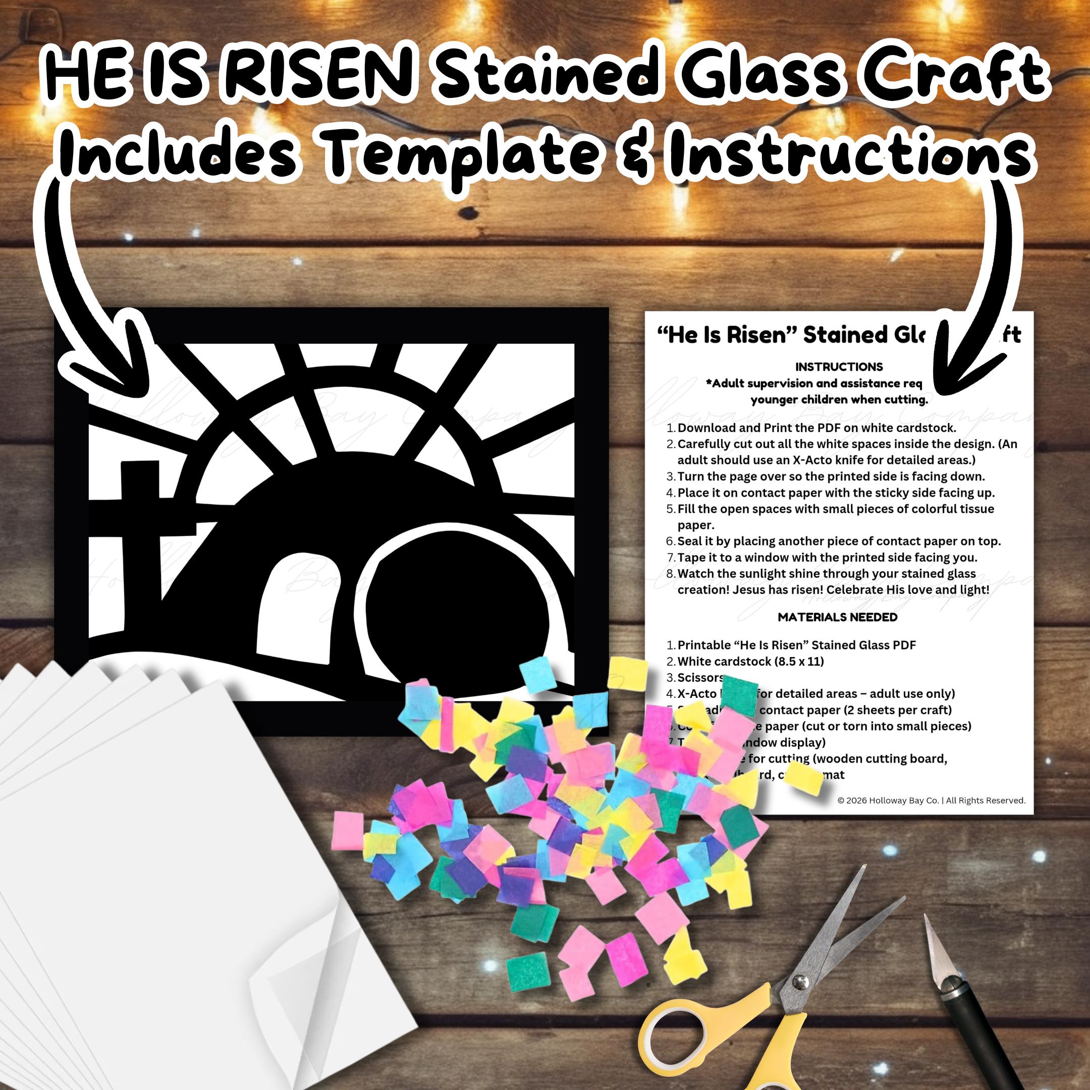 He is Risen Easter Craft Christian Easter Craft for Kids Resurrection ...