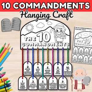 10 Commandments Craft, Sunday School Printables, Kids Sunday School Crafts, Bible Crafts, Religious Crafts, Bible Lessons, Christian Crafts