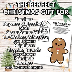 Christmas Tags, Christmas Gift Card Holder, Coffee Gift Card Holder, DIY Gifts, Editable Tags, Staff Teacher Gift Card, Christmas Printables image 5
