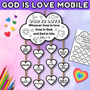 God Is Love Scripture Craft, Sunday School Printables Bible Crafts, Bible Lesson Printables, Religious Church Crafts, Kids Christian Crafts