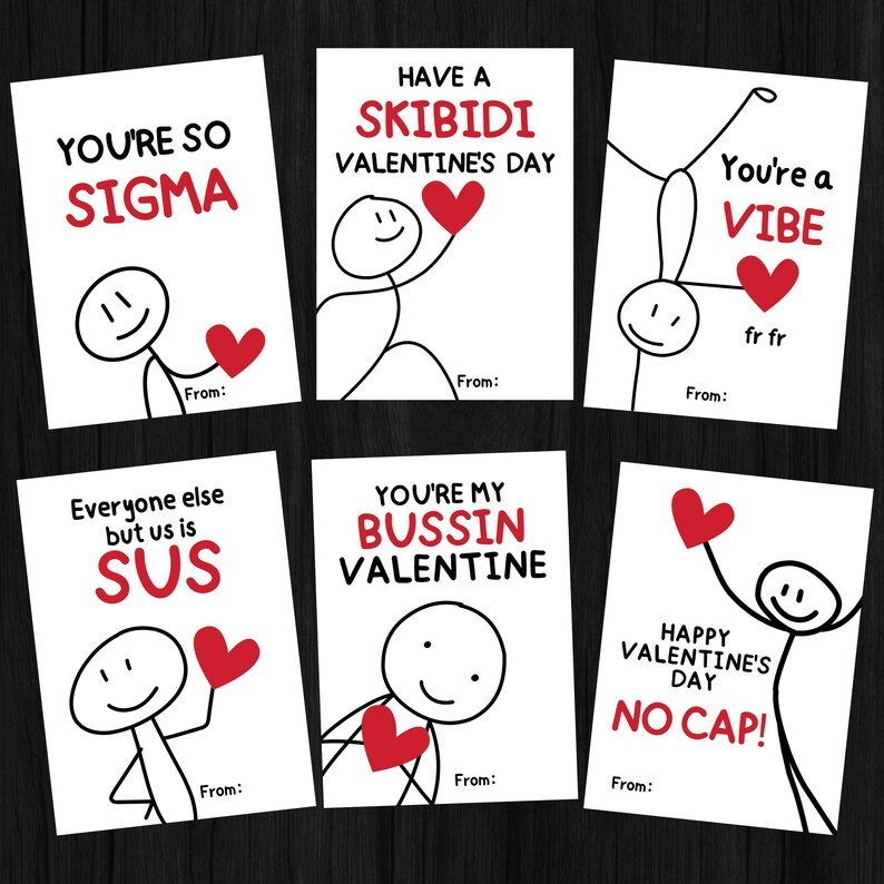 Tween Valentine Cards, Slang Kids Valentines Day Cards, Funny ...