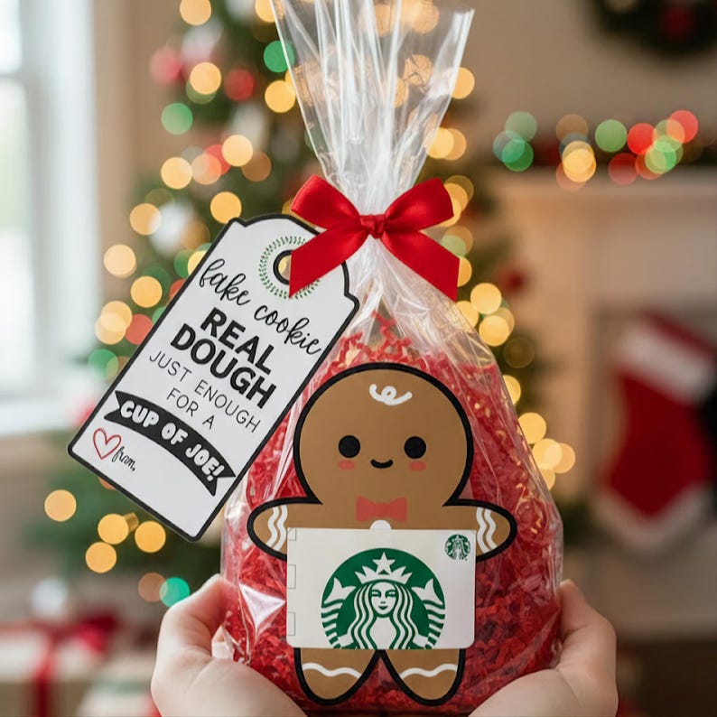 Christmas Tags, Christmas Gift Card Holder, Coffee Gift Card Holder, DIY Gifts, Editable Tags, Staff Teacher Gift Card, Christmas Printables image 10