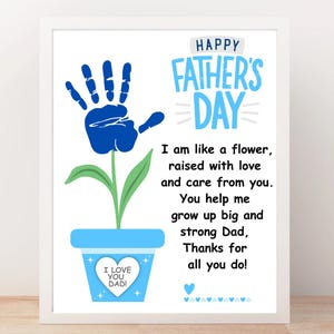 Fathers Day Handprint Art, Fathers Day Activity, Fathers Day Craft, Fathers Day Gift from Kids