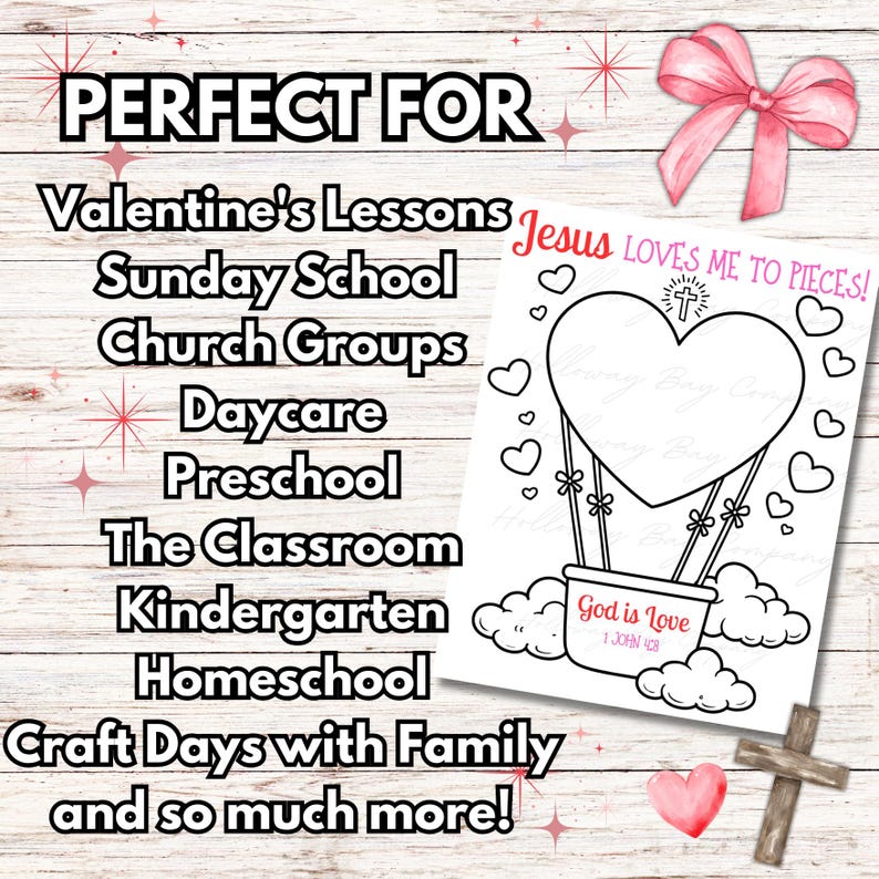 Jesus Loves Me to Pieces Valentine's Day Bible Craft, Sunday School ...