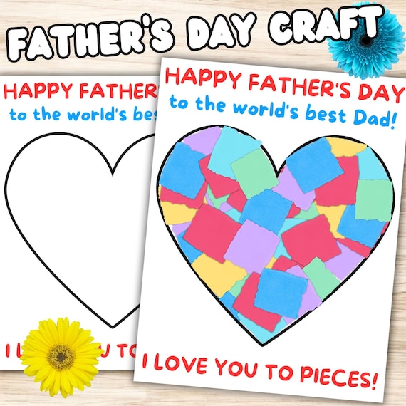 Fathers Day Crafts, Fathers Day Activity, Preschool Kindergarten Classroom Daycare Fathers Day Craft, Dad Crafts, Fathers Day Printable Gift