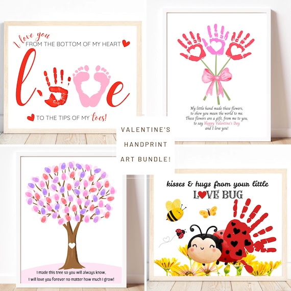 Valentines Day Craft Ideas Handprint Heart Tree Craft Valentines