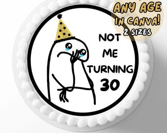 EDITABLE Meme Birthday Cake Topper, Hilarious Birthday, Funny Cake Toppers, Birthday Decor, Meme Stick Figure Cupcake Topper, Funny Birthday