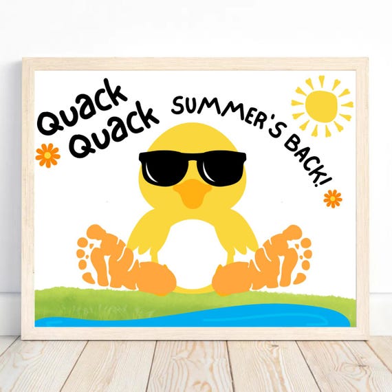 Kids Summer Crafts, Summer Crafts for Daycare Toddlers Handprint Art, Summer Craft, Summer Crafts for Kids, Printable Summer Footprint Craft