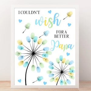 Papa Fathers Day Handprint Printable Craft, Fathers Day Handprint Art, Fathers Day Crafts, Gift for Papa Keepsake Gift Kids Toddler Baby