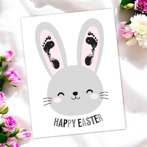 Easter Printable, Easter Printables, Easter Handprint Art, Easter Craft, Kids Toddler Easter Crafts, Easter Footprint Art, Easter Crafts