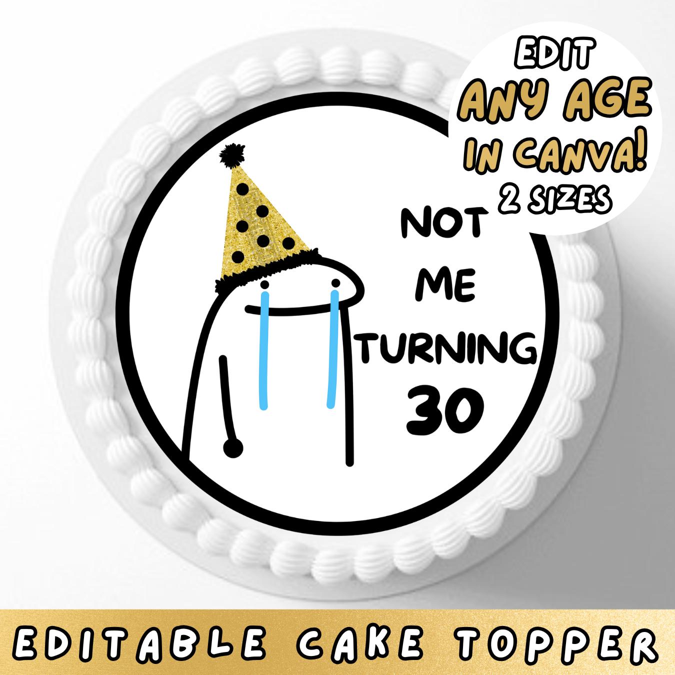 EDITABLE Meme Birthday Cake Topper, Funny Cake Toppers, Birthday Decor, Meme  Cupcake Topper, Funny Birthday Party Decor, Hilarious Birthday - Etsy, image size:1350x1350