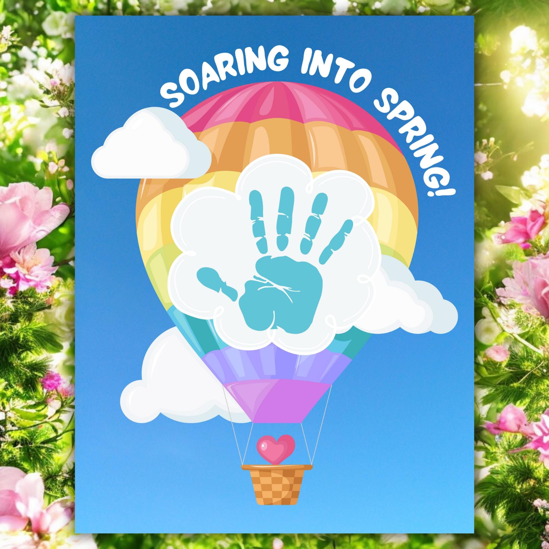 Spring Handprint Craft, Spring Crafts for Kids, Spring Craft Activity ...