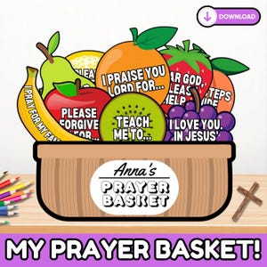 Sunday School Crafts, Bible Craft Printable, Religious Christian Lesson for Homeschool Prayer Craft for Kids, Summer Crafts, Camp Crafts