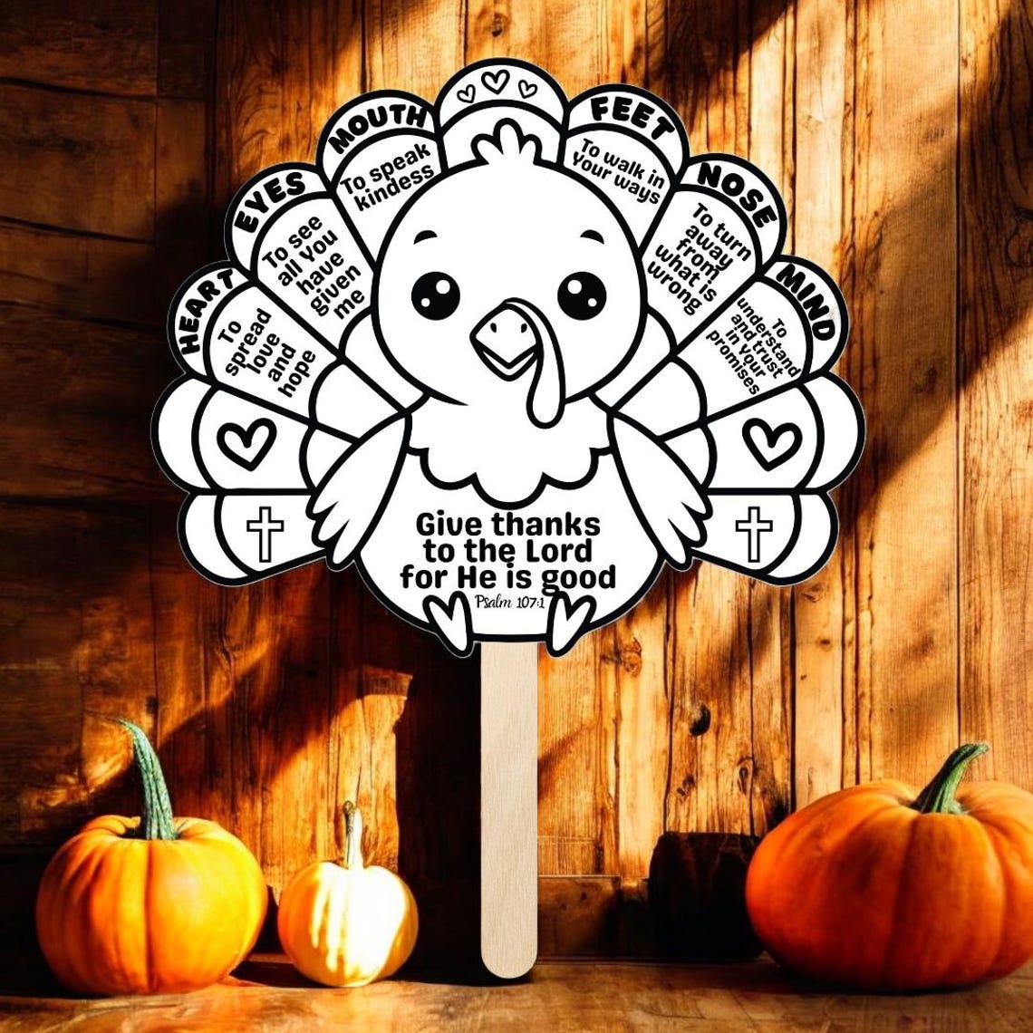 Turkey Prayer Fan Fall Crafts for Kids, Sunday School Lesson ...