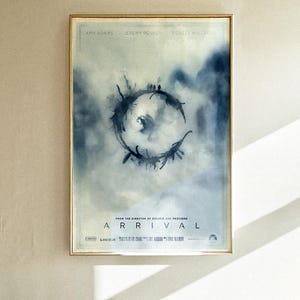 Ankunft Film Poster Filmplakat Wandkunst Zimmer Dekor Personalisierte Geschenk Film Sammlerstücke Gewickelt Leinwand Rahmen