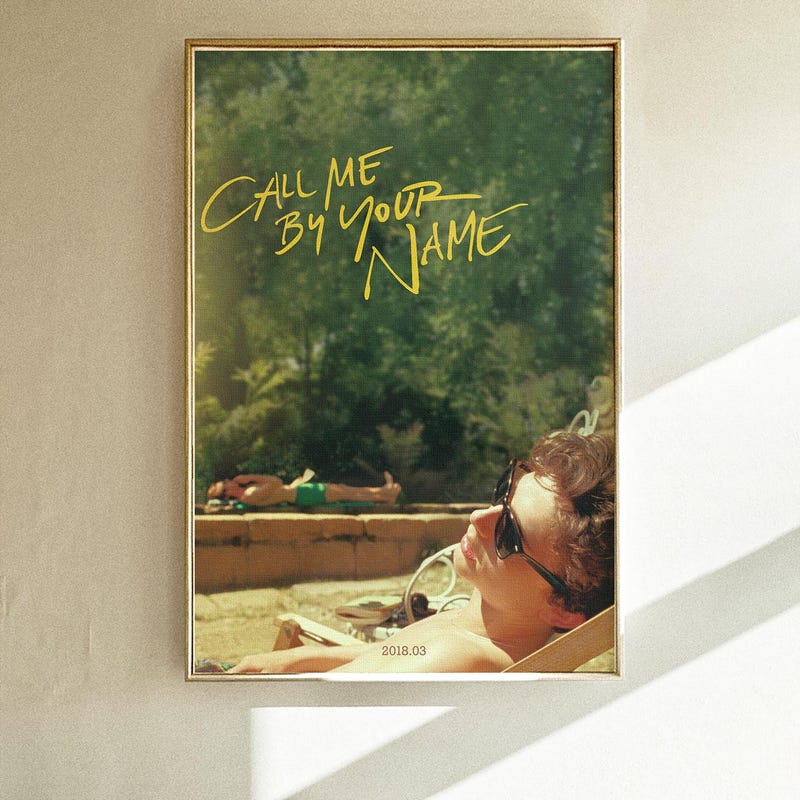 Poster Película Llámame Por Tu Nombre 2018, Poster Película Call Me By Your Name, Poster De Pelicula P4338974
