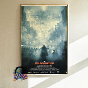 Póster de Blade Runner, póster minimalista, decoración del hogar, arte de pared, póster de película, póster vintage, lienzo envuelto, marcos, arte en lienzo