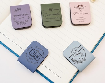 Gepersonaliseerde magnetische leren bladwijzer, eerste bladwijzer, gegraveerde naam bladwijzer, markeer bladwijzer, cadeau voor haar, kerstcadeaus, lezerscadeau