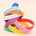 Custom Silicone Bracelet, Personalized Rubber Wristbands, Bracelet, Engraved ID Band Wristlet for Fundraisers Events, Waterproof Bracelet