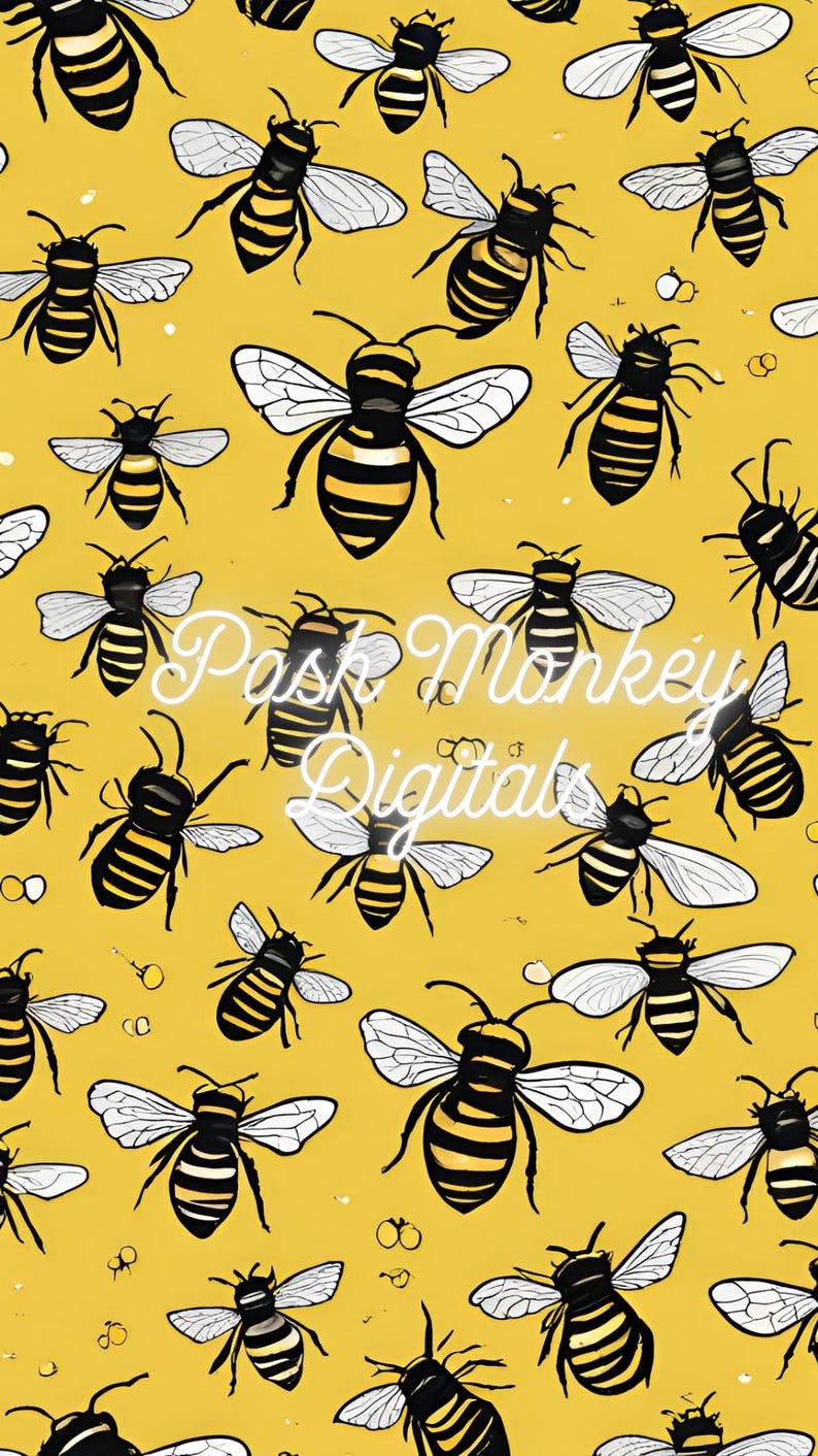 Happy Bumble Bees Mobile Phone Wallpaper/screensaver - Etsy