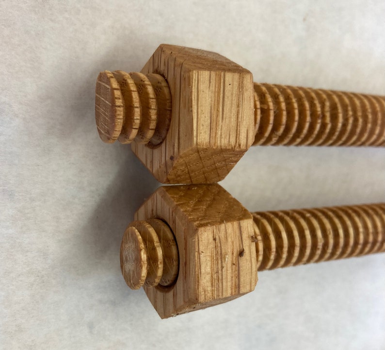 Wooden Threaded Rod and Nuts 1/2 Diameter Etsy
