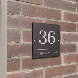 Slate Custom Engraved House Sign - Personalised Slate Home Plaque - Modern Home Decor - House number sign - Keswick
