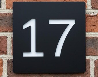 Acrylic Address Sign - Stylish Acrylic House Number Plaque - Modern Home Decor - Sorrento - Personalised