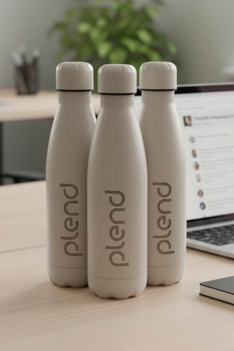 YOUR LOGO Personalised logo thermal water bottle for business or sports laser engraved or UV printed image 9
