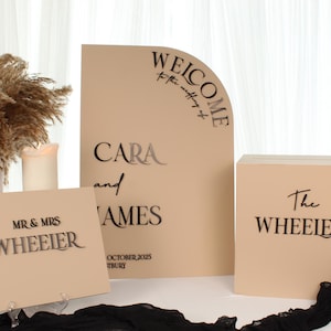 Welcome Sign, Card Box & Guestbook Package, Acrylic Wedding Card Box, Card Box, Wedding Card Box, Wedding Decor, Wedding Signs