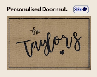 Personalised Custom Doormat - Cozy Coir Welcome Mat - Custom Welcome mat