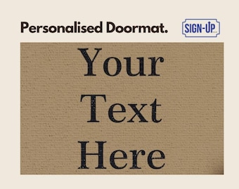 Personalised Custom Doormat - Cozy Coir Welcome Mat - Personalised doormat - Any text
