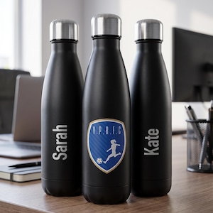 YOUR LOGO Personalised logo thermal water bottle for business or sports laser engraved or UV printed image 3