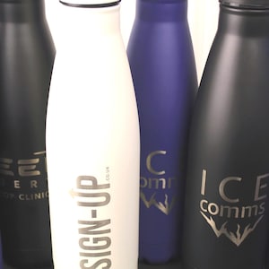 YOUR LOGO Personalised logo thermal water bottle for business or sports laser engraved or UV printed image 8