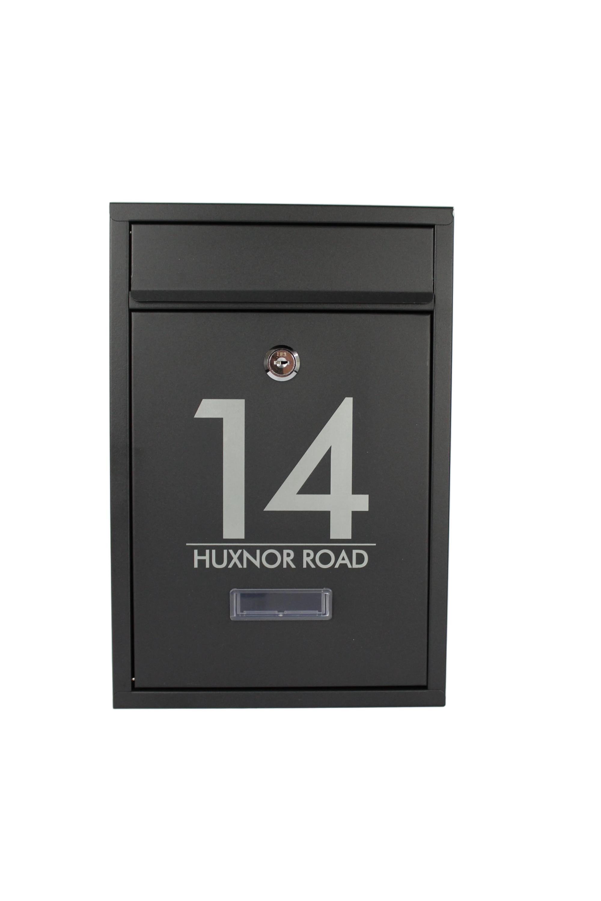 Personalised Engraved Modern Letterbox - Contemporary Mailbox ...