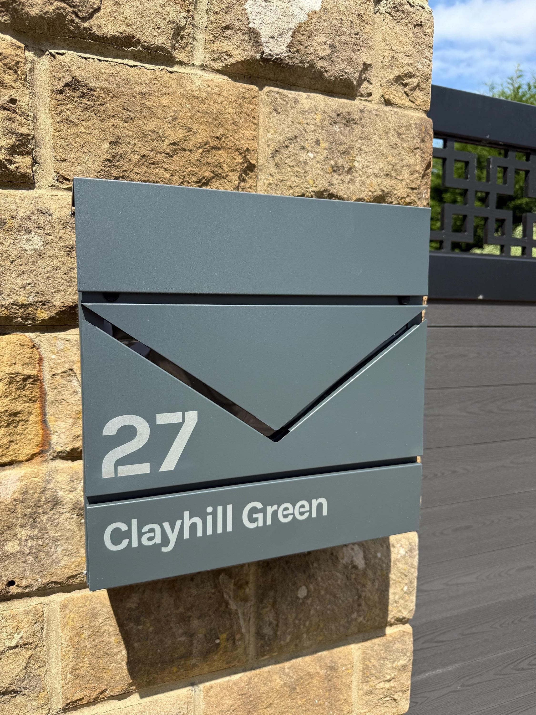 Personalised Engraved Modern Letterbox - Contemporary Mailbox ...