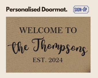 Personalised Custom Doormat - Cozy Coir Welcome Mat - Unique Housewarming Gift