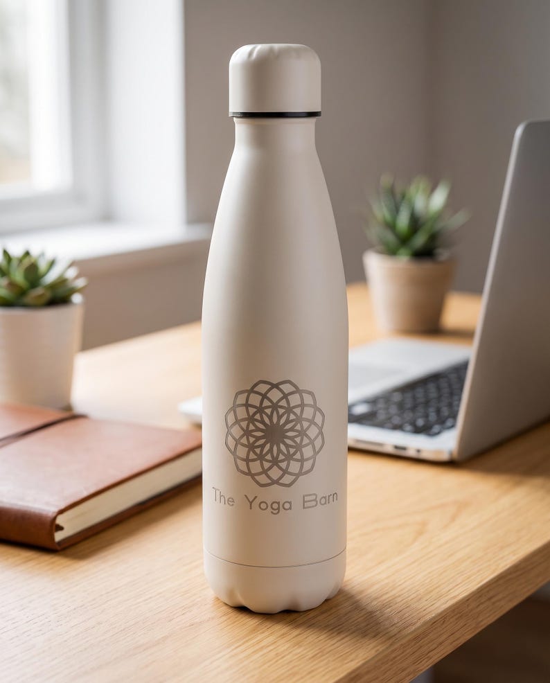 YOUR LOGO Personalised logo thermal water bottle for business or sports laser engraved or UV printed image 4