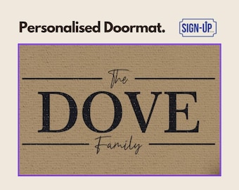 Personalised Custom Doormat - Cozy Coir Welcome Mat - Personalised Gift