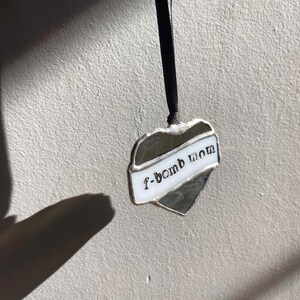 Stained Glass f-bomb mom ornament