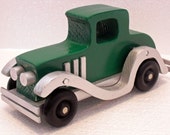 1929 Model Roosevelt Coupe wooden car, Antique Wooden Car, Child's handmade in the USA by a Veteran Antique Car,