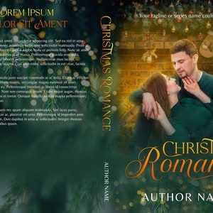 Premade Ebook Cover: Christmas Holiday Winter Romance. Customizable. NO AI image 4