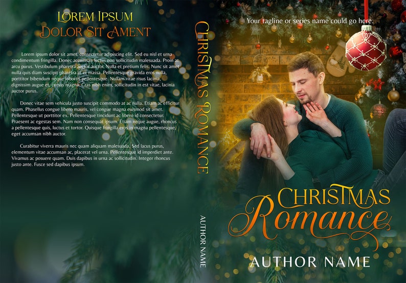 Premade Ebook Cover: Christmas Holiday Winter Romance. Customizable. NO AI image 4