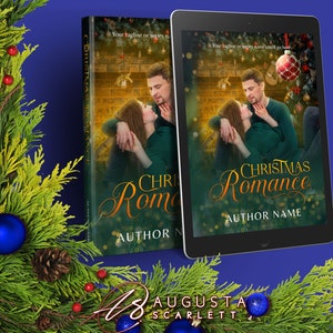 Premade Ebook Cover: Christmas Holiday Winter Romance. Customizable. NO AI image 1