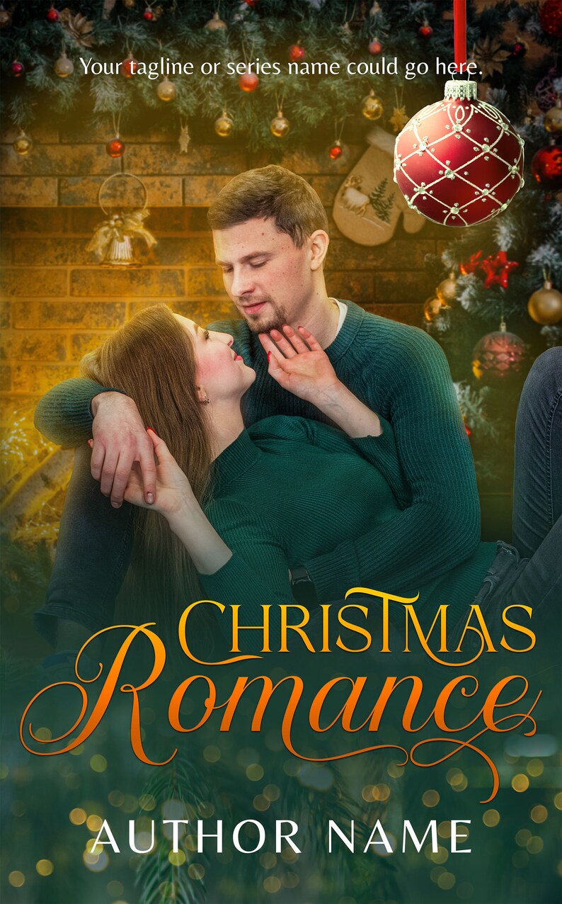 Premade Ebook Cover: Christmas Holiday Winter Romance. Customizable. NO AI image 2