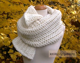 cozy fisherman's daughter chunky scarf knitting pattern . easy diy lazy rib design | beginner friendly blanket scarf digital download