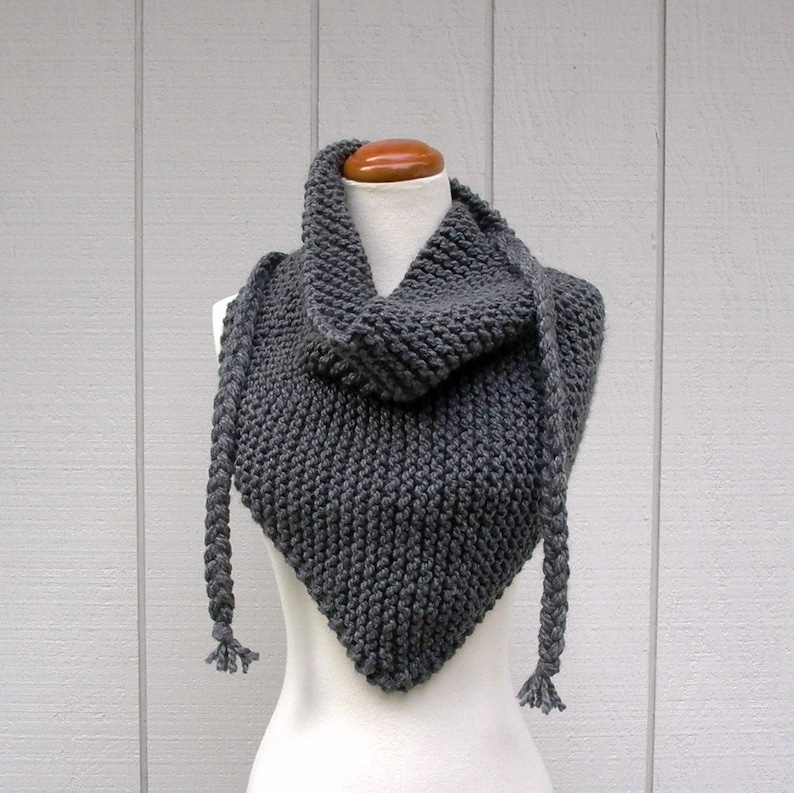 Isosceles. Easy Knitting Pattern . Oversized Triangle Scarf Etsy UK