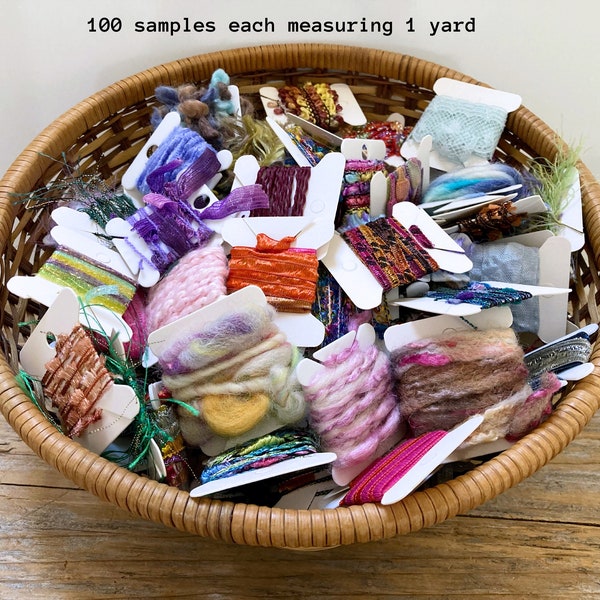 oh scrap™ 100yd yarn sampler grab bag . 5.8oz 164g . fiber art crafts tassel making junk journals weaving fringe slow stitch costume trim